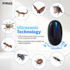 Upgraded Version Ultrasonic Repeller, Pest Control Repeller Plug in, Mouse, Roach, Rodent, Bugs, Mosquito, Spider, Ant for Home,Kitchen, Office, Warehouse, Hotel 6 Packs