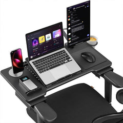 Newtral Home Office Laptop Desk, Adjustable Portable Laptop Table with Wrist Rest, Mouse Pad and Cup Holder, Laptop Tray for Office Chair for Working, Writing and Gaming - Work from Home Essentials